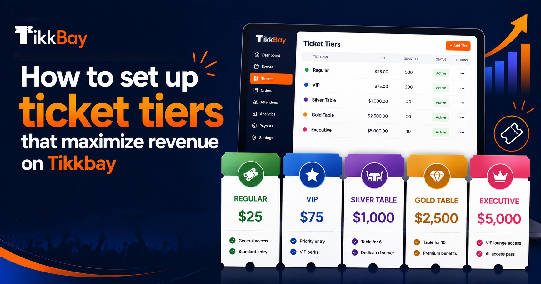 How to Set Up Ticket Tiers That Maximise Revenue on TikkBay