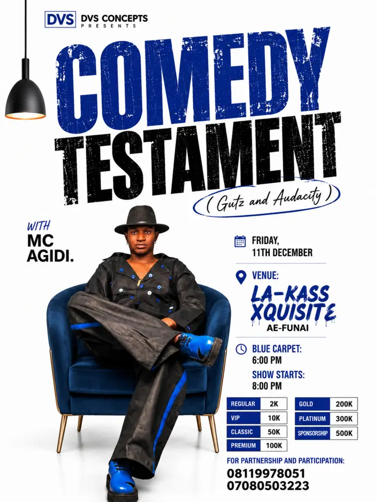 COMEDY TESTAMENT: Gutz and Audacity