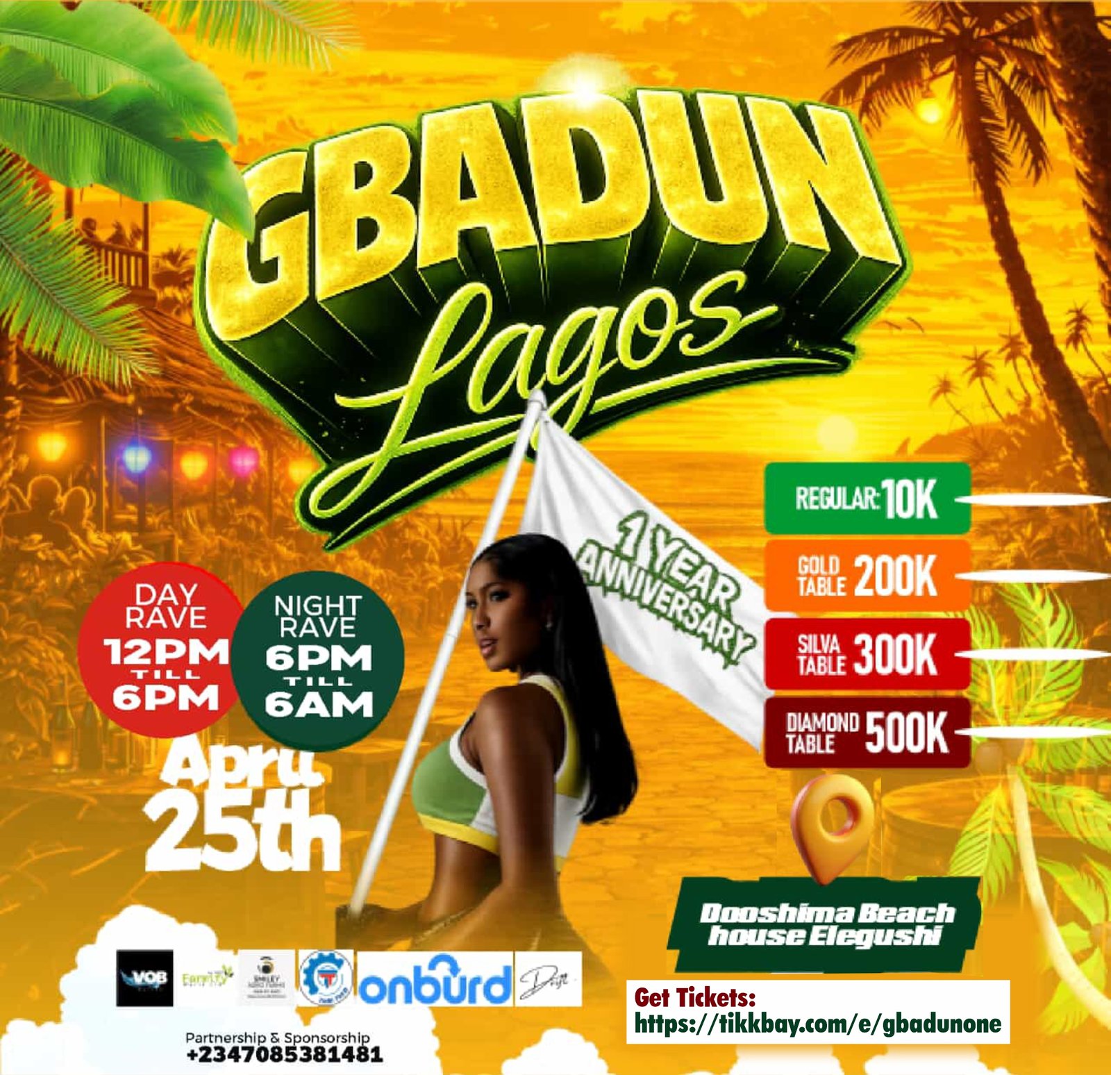 Gbadun Lagos: 1 Year Anniversary (Day Rave x Night Rave) at Dooshima Beach House